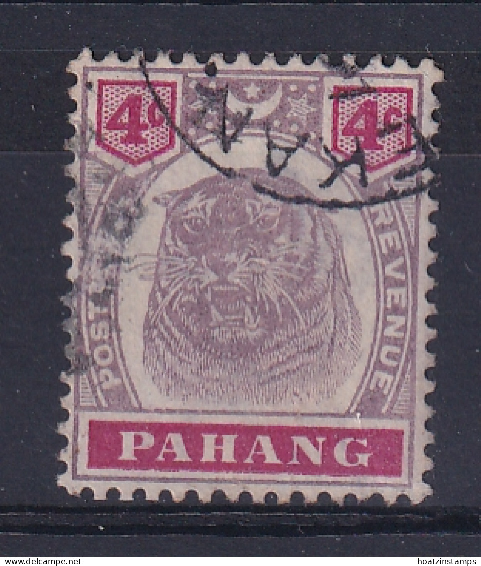 Malaya - Pahang: 1895/99   Tiger    SG15     4c   Used - Pahang