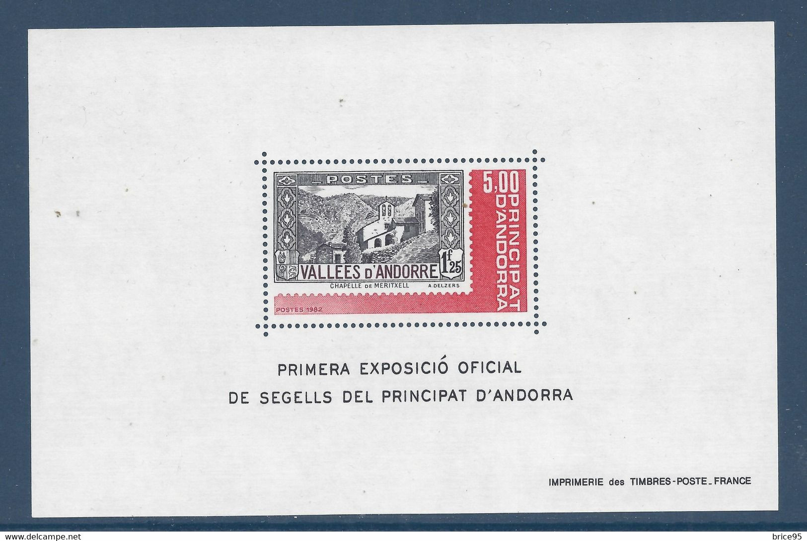 Andorre Français - YT Bloc N° 1 ** - Neuf Sans Charnière - 1982 - Blocks & Sheetlets