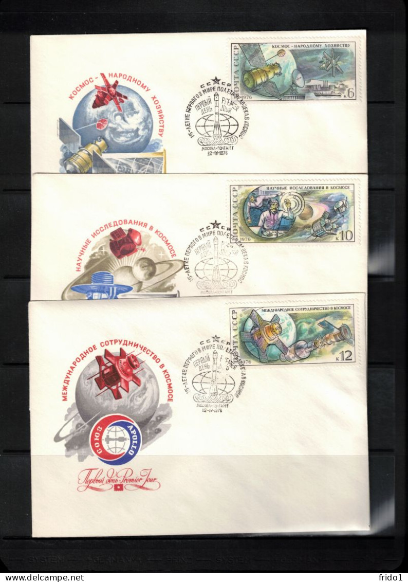 Russia USSR 1976 Space / Weltraum 15th Anniversary Of Men In Space Interesting Covers - Russie & URSS