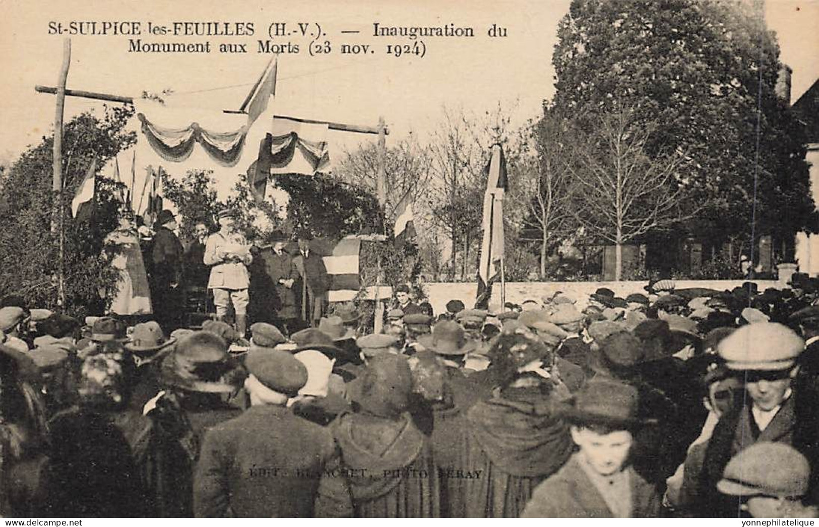 87 - HAUTE-VIENNE - SAINT-SULPICE-LES FEUILLES - Inauguration Du Monument Aux Morts 23 Novembre 1924 - 10490 - Saint Sulpice Les Feuilles
