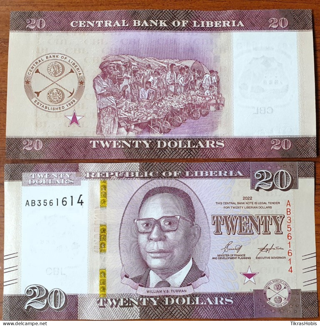 Liberia $ 20, 2022 P-39A - Liberia