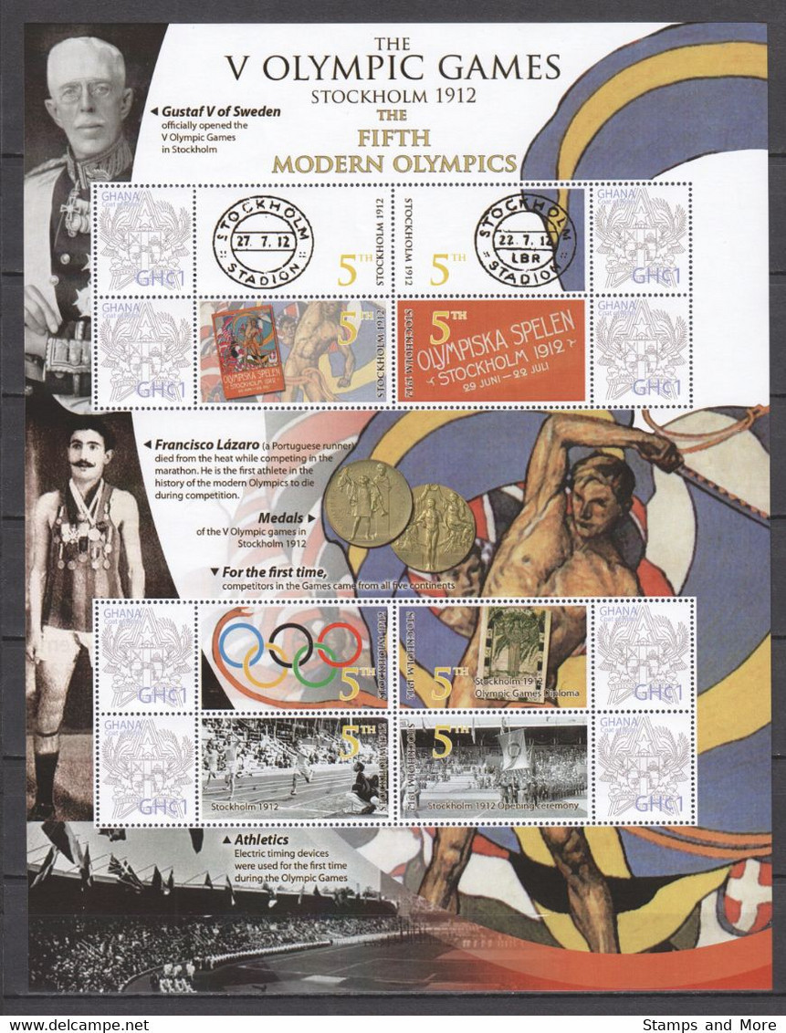 Ghana - SUMMER OLYMPICS STOCKHOLM 1912 - Large MNH Sheet - Sommer 1912: Stockholm