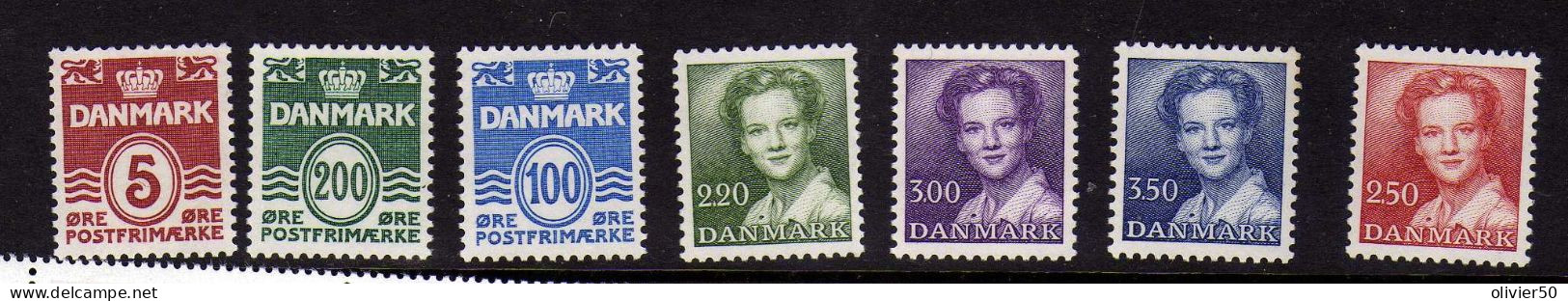 Danemark - Chiffres - Reine Margrethe II  -  Neufs** - MNH - Neufs