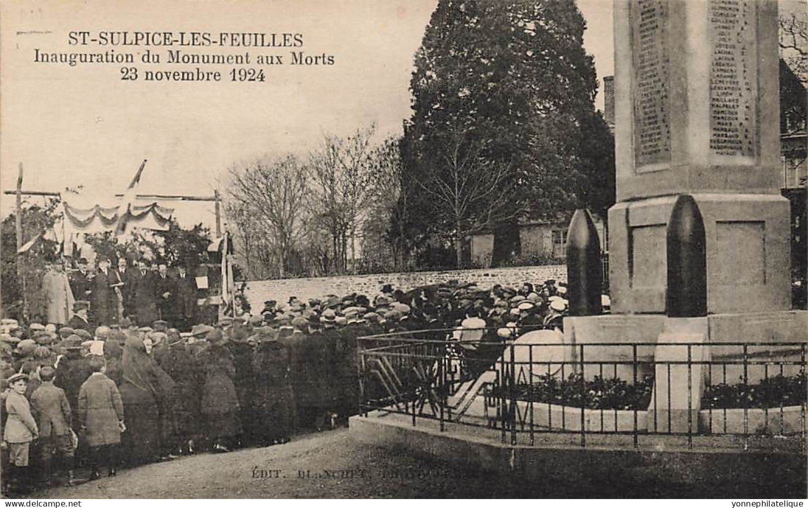 87 - HAUTE-VIENNE - SAINT-SULPICE-LES FEUILLES - Inauguration Monument Aux Morts 23 Novembre 1924  - 10492 - Saint Sulpice Les Feuilles