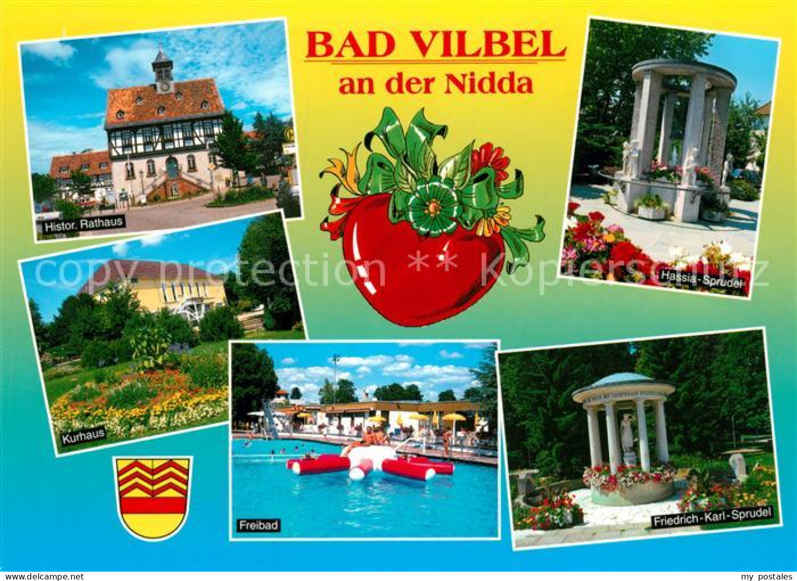 73207968 Bad Vilbel Rathaus Hassia Sprudel Kurhaus Freibad Friedrich Karl Sprude - Bad Vilbel