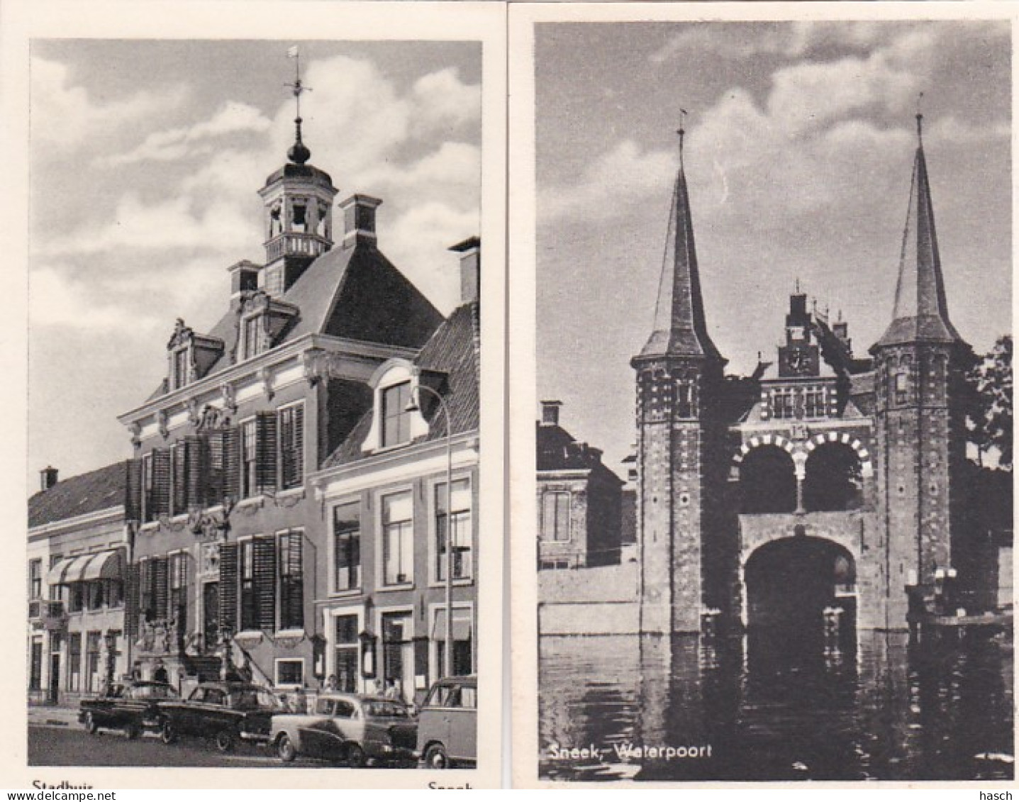 2850	44	Sneek, Stadhuis – Waterpoort (2 Kaarten) - Sneek