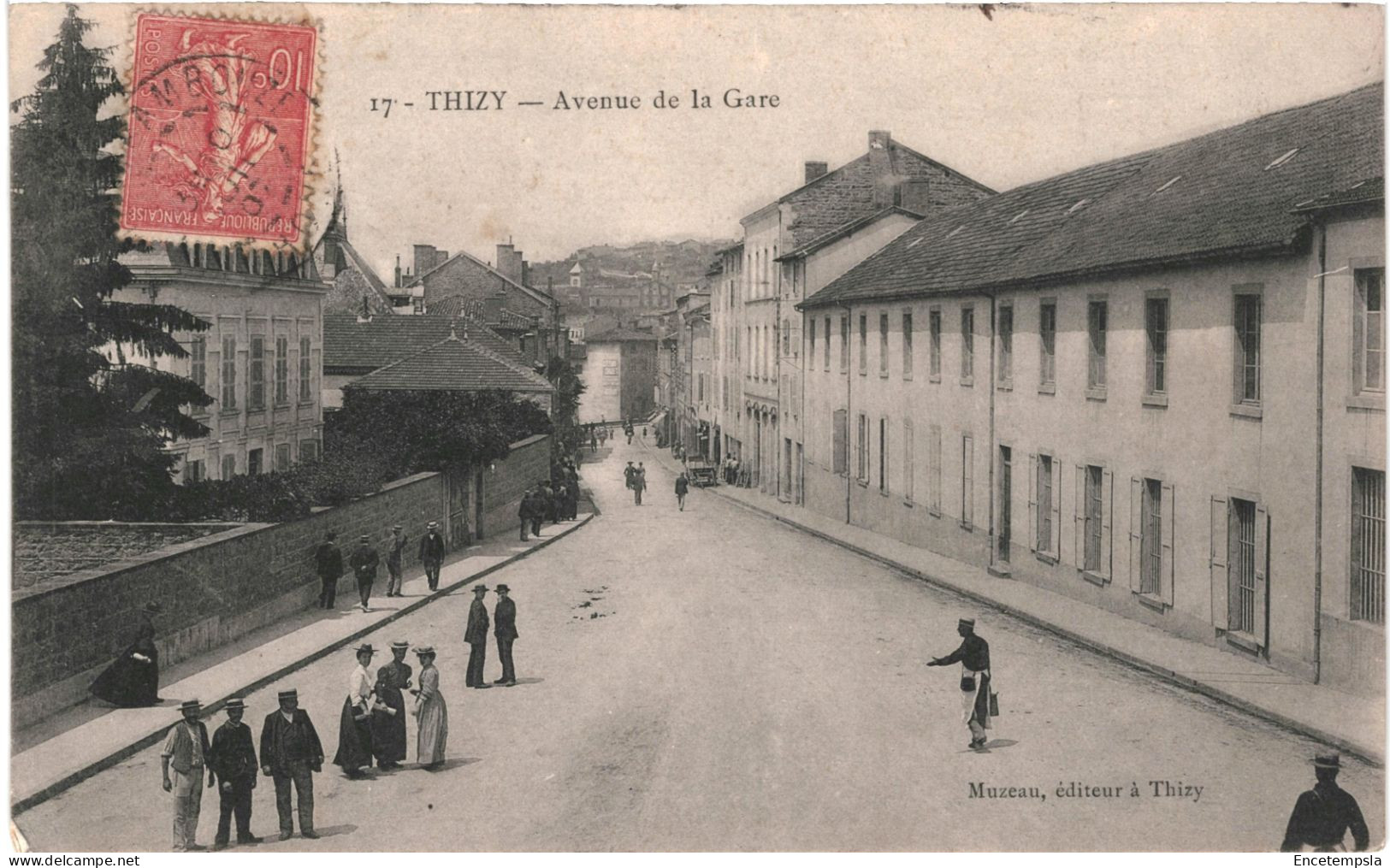 CPA Carte Postale France Thizy Avenue De La Gare Animée  1907  VM78287 - Thizy