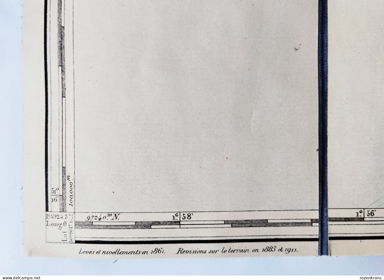 Topografische En Militaire Kaart STAFKAART 1913 De Den Haan Belgische Kust Le Coq Sur Mer - Cartes Topographiques