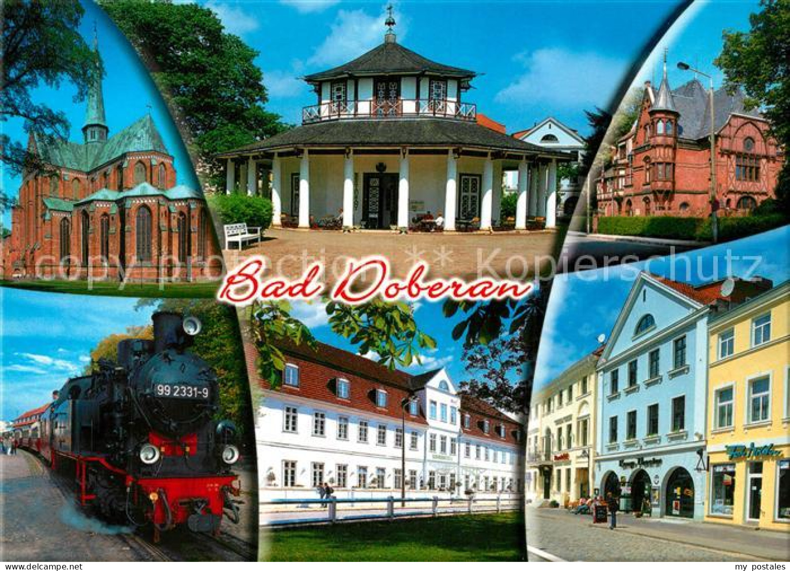 73207782 Bad Doberan Dampfeisenbahn Kurhalle Kirche Schloss Stadtansicht Bad Dob - Heiligendamm