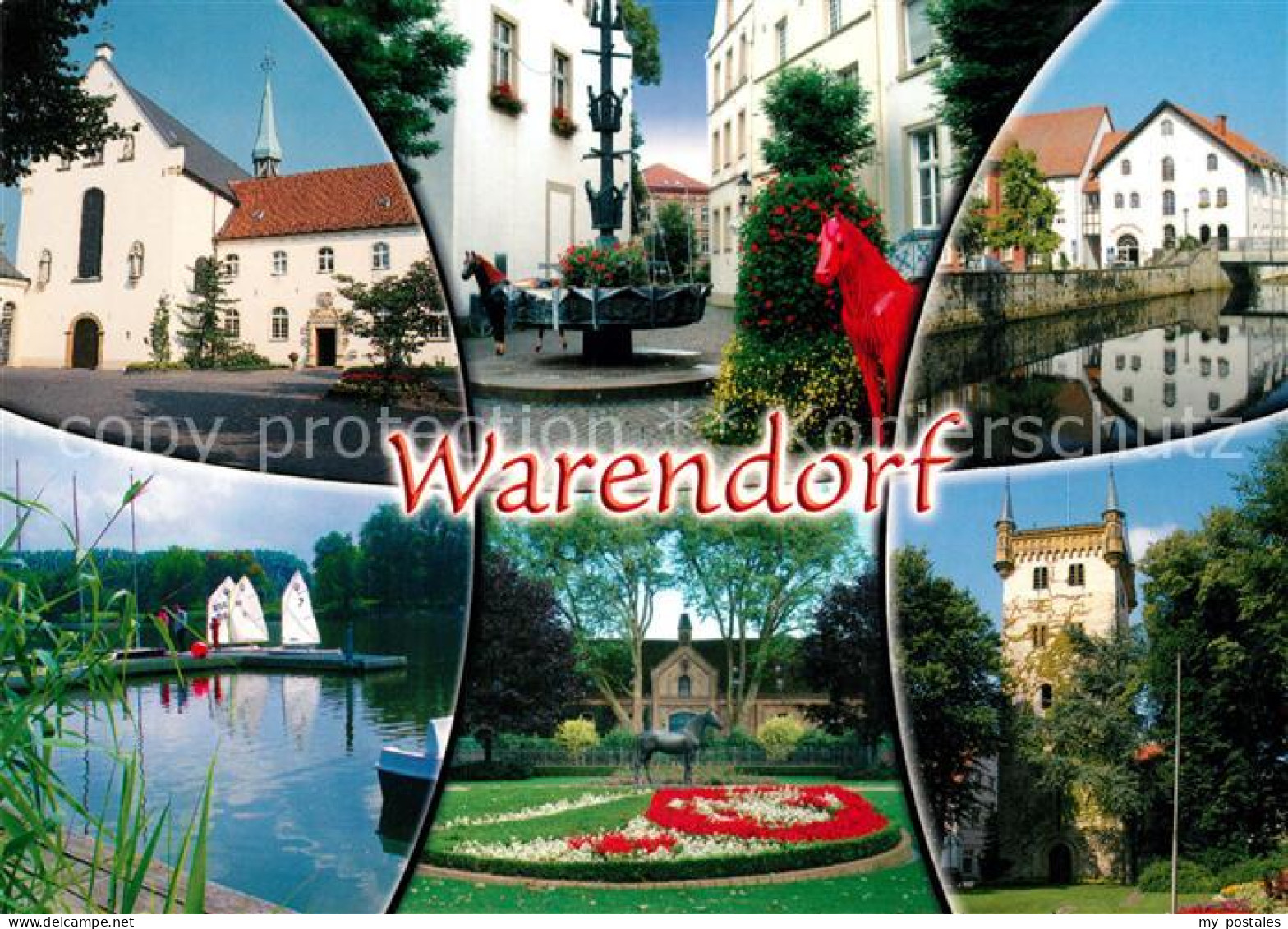 73207779 Warendorf Kloster Park Burg Stadtansichten Rotes Pferd Warendorf - Warendorf