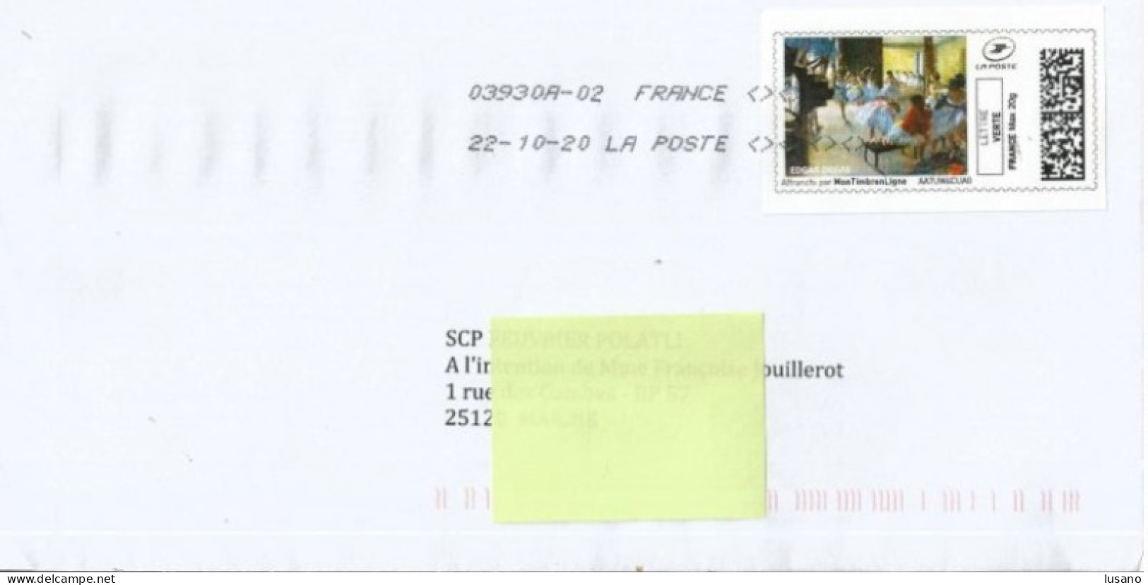 Montimbreligne Sur Enveloppe : Edgar Degas - Francobolli Stampabili (Montimbrenligne)
