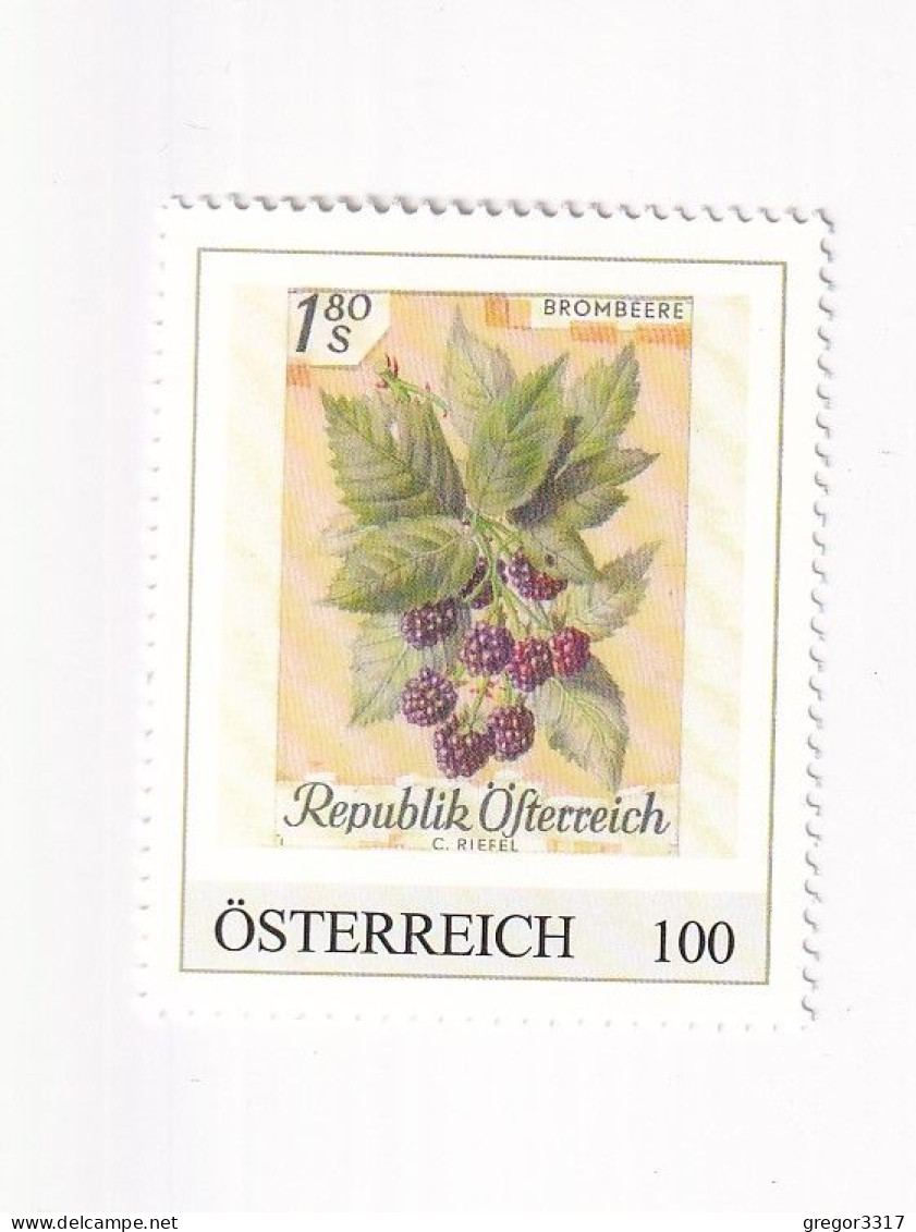 ÖSTERREICH -Heimische OBSTSORTEN Schätze Aus Dem Postarchiv - BROMBEERE - Personalisierte Briefmarke ** Postfrisch - Personalisierte Briefmarken