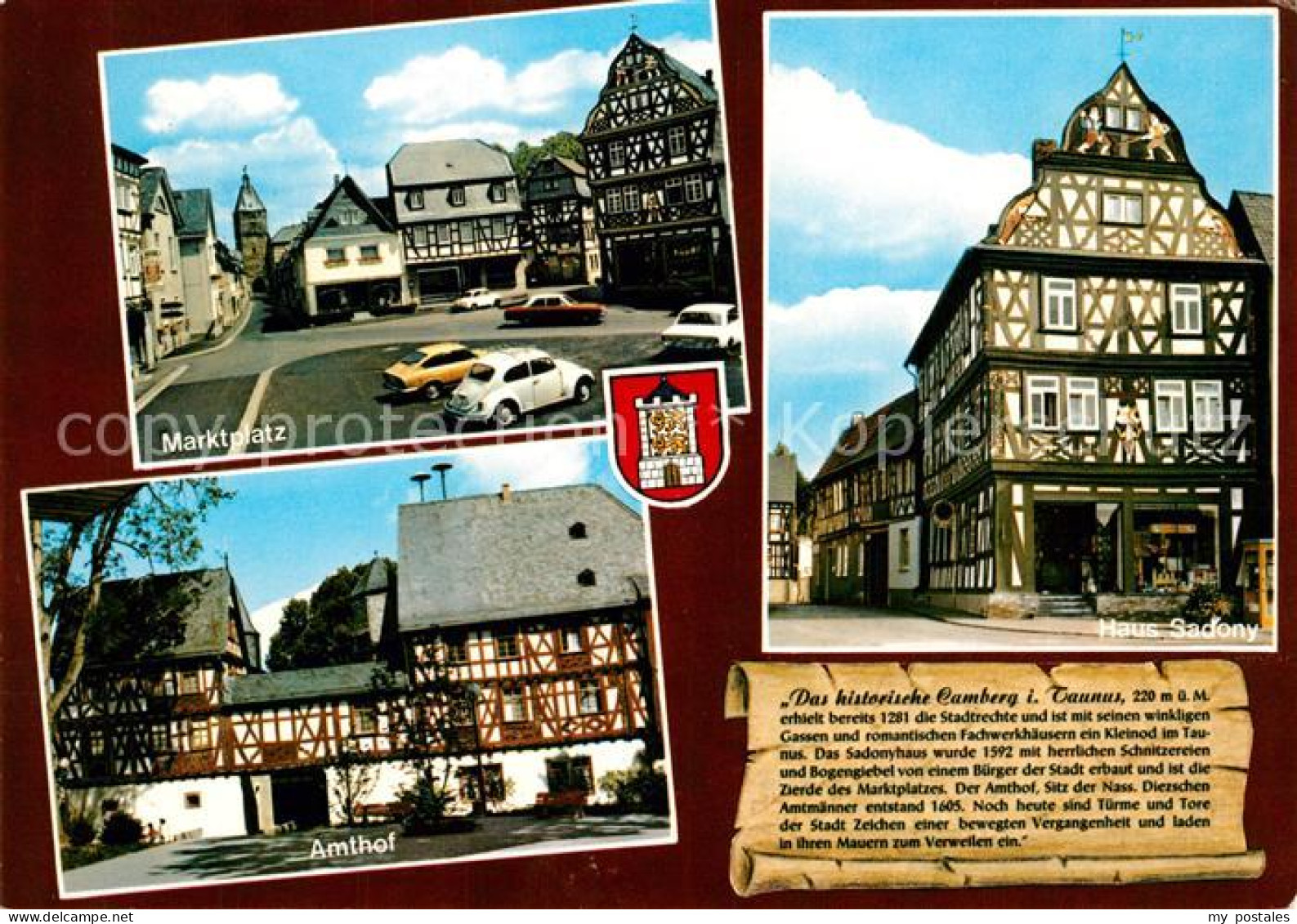 73207144 Camberg Bad Marktplatz Haus Sadony Amthof Chronik Camberg Bad - Bad Camberg