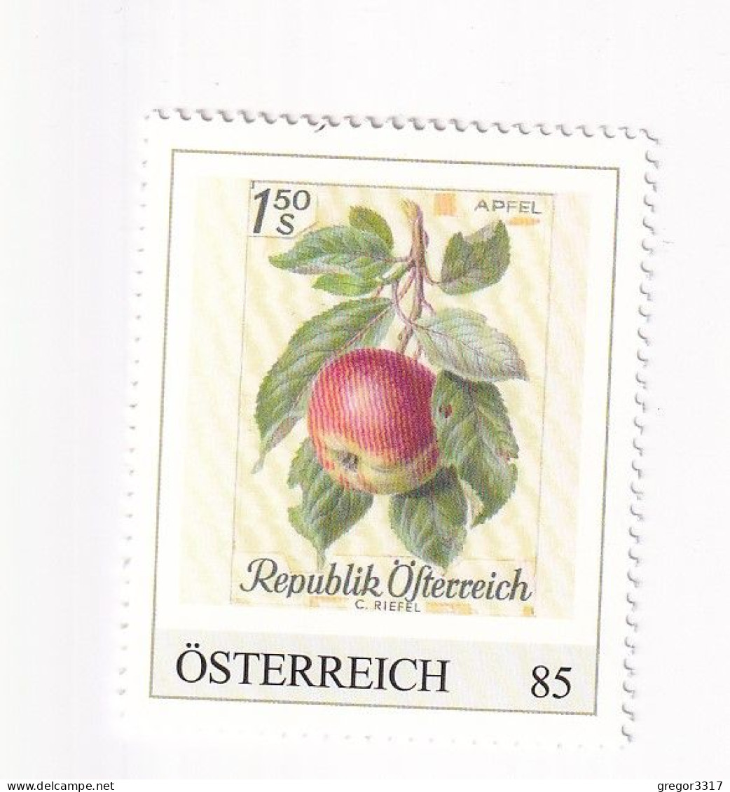 ÖSTERREICH -Heimische OBSTSORTEN Schätze Aus Dem Postarchiv - APFEL - Personalisierte Briefmarke ** Postfrisch - Francobolli Personalizzati