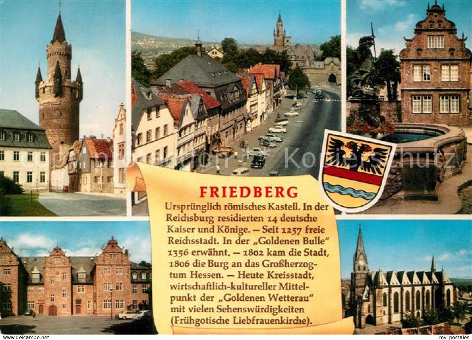 73207136 Friedberg Hessen Liebfrauenkirche Adolfsturm Georgsbrunnen Schloss  Fri - Friedberg