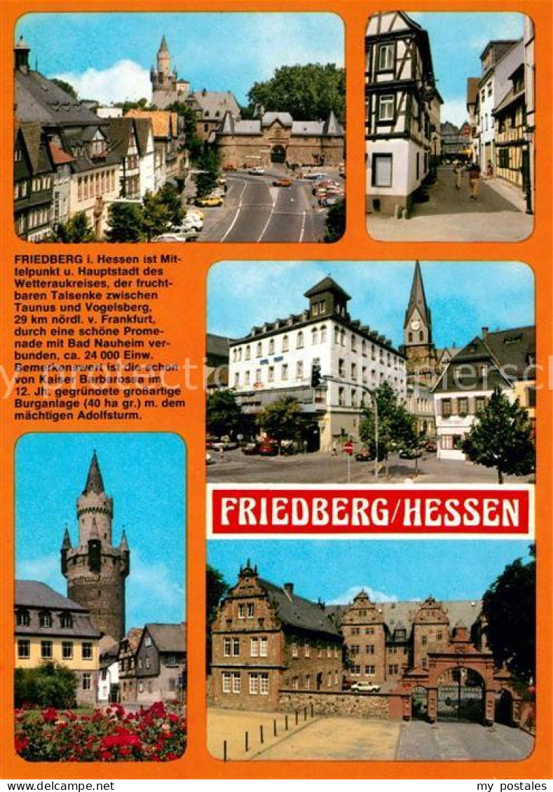 73207130 Friedberg Hessen Kaiserstrasse Usagasse Adolfsturm Renassance Schloss F - Friedberg
