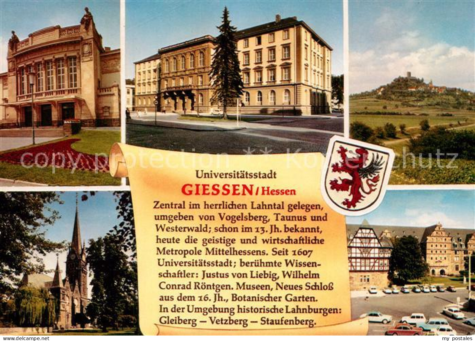 73207124 Giessen Lahn Universitaet Schloss Kirche Stadtpanorama Giessen Lahn - Giessen