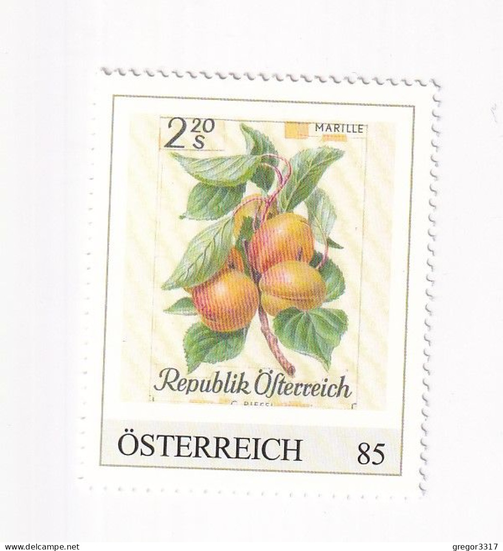 ÖSTERREICH -Heimische OBSTSORTEN Schätze Aus Dem Postarchiv - MARILLE - Personalisierte Briefmarke ** Postfrisch - Personnalized Stamps