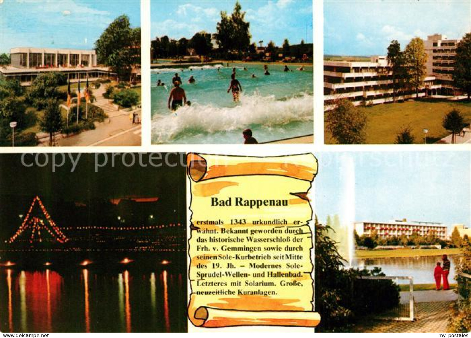 73206745 Rappenau Bad Schwimmbad Kuranlagen Nachtaufnahme Rappenau Bad - Bad Rappenau