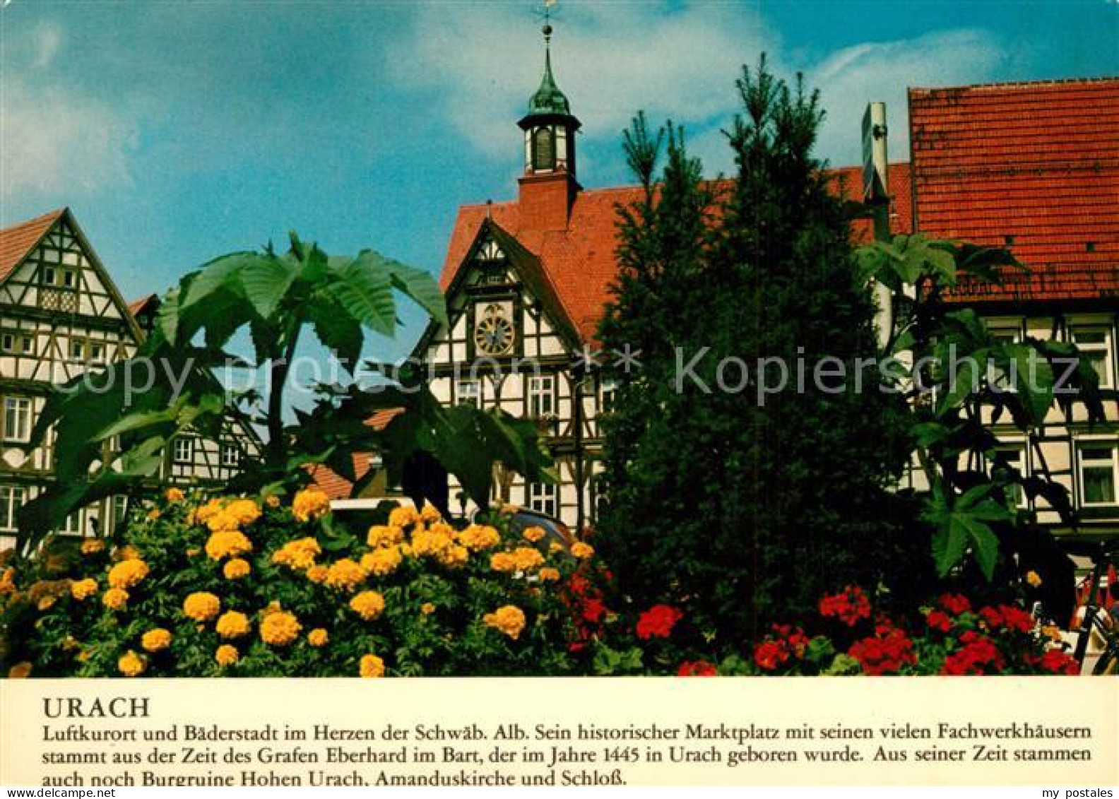 73206741 Urach Bad Marktplatz Fachwerk Urach Bad - Bad Urach