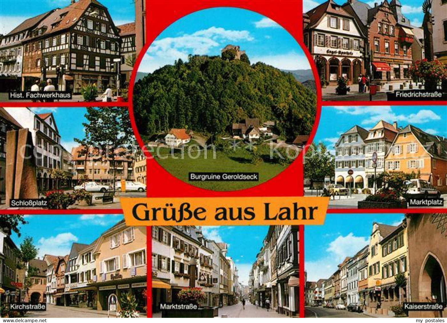 73206713 Lahr Baden Fachwerkhaus Schlossplatz Marktplatz Burgruine Geroldseck La - Lahr