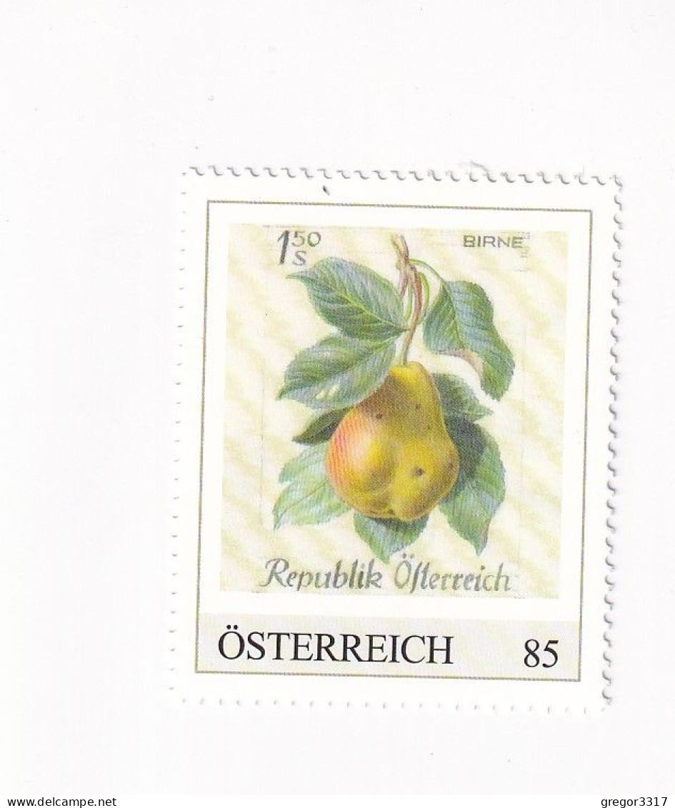 ÖSTERREICH -Heimische OBSTSORTEN Schätze Aus Dem Postarchiv - BIRNE - Personalisierte Briefmarke ** Postfrisch - Francobolli Personalizzati