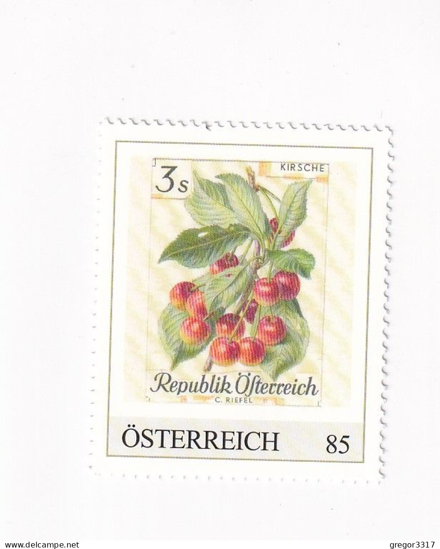 ÖSTERREICH -Heimische OBSTSORTEN Schätze Aus Dem Postarchiv - KIRSCHE - Personalisierte Briefmarke ** Postfrisch - Personalisierte Briefmarken
