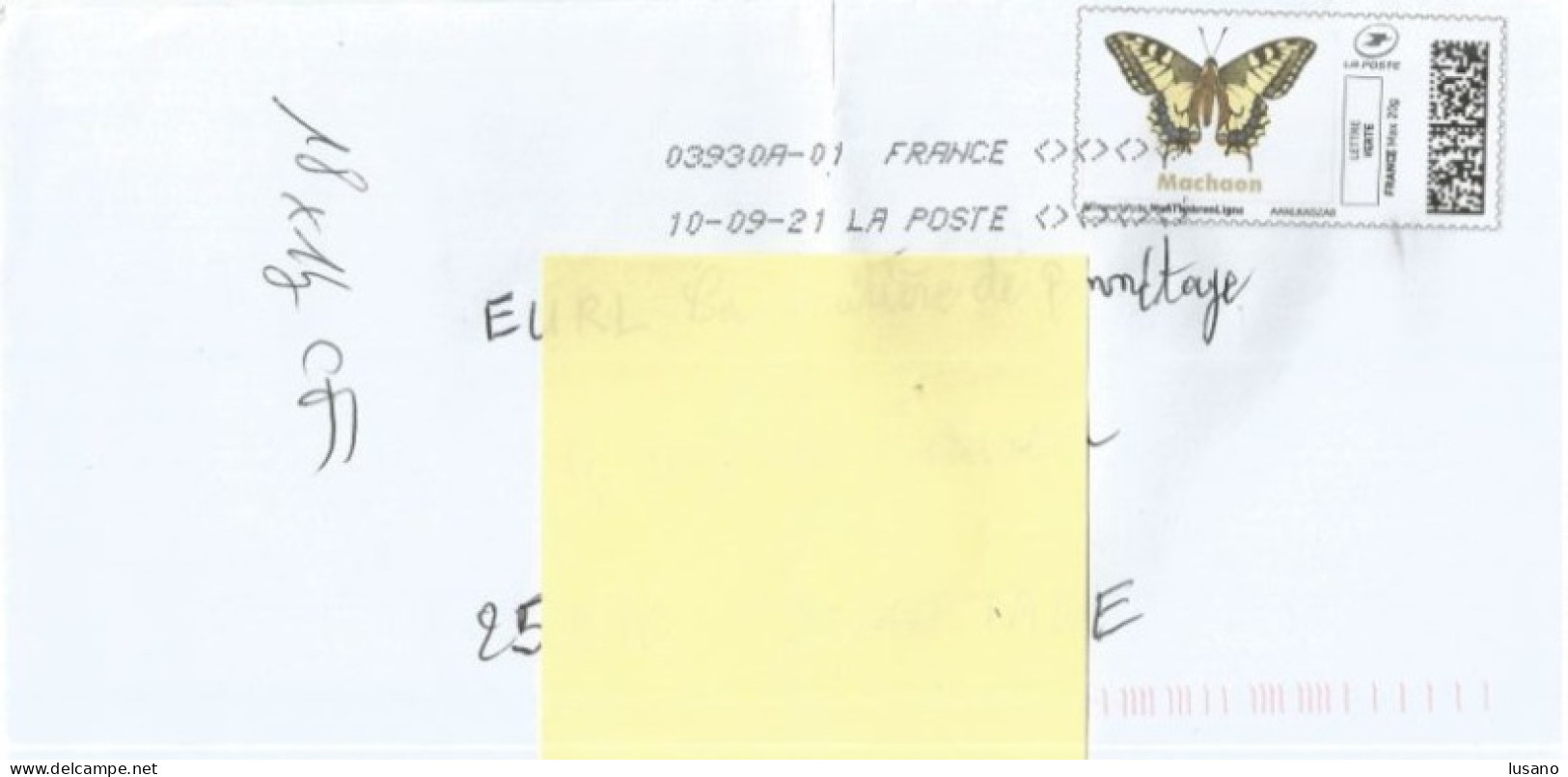 Montimbreligne Sur Enveloppe : Papillon Machaon - Printable Stamps (Montimbrenligne)