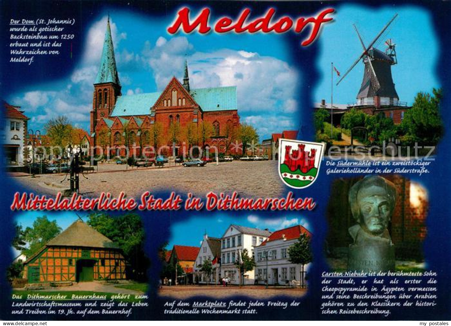 73206664 Meldorf Suedermuehle Dom Dithmarscher Bauernhaus Carsten Niebuhr Meldor - Meldorf