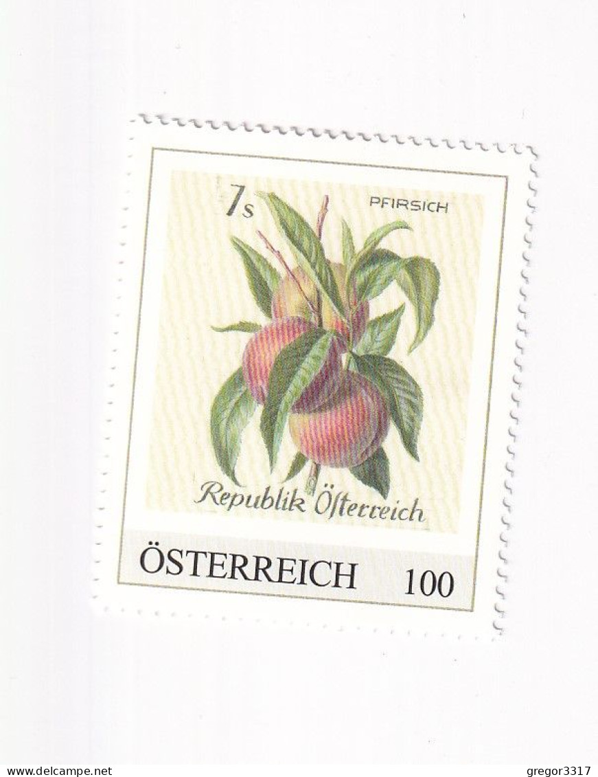 ÖSTERREICH -Heimische OBSTSORTEN Schätze Aus Dem Postarchiv - PFIRSICH - Personalisierte Briefmarke ** Postfrisch - Francobolli Personalizzati