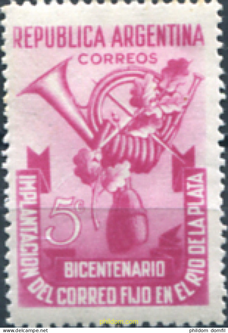 725670 HINGED ARGENTINA 1948 200 ANIVERSARIO DEL CORREO EN RIO DE LA PLATA - Ungebraucht