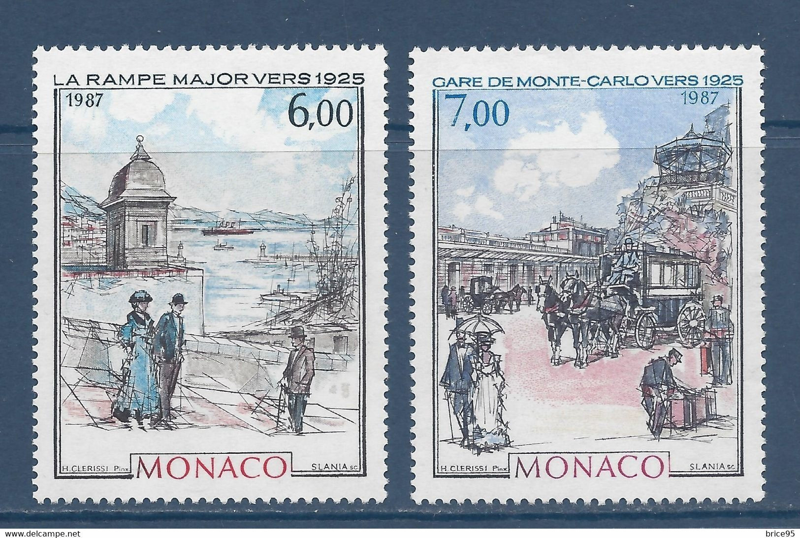 Monaco - YT N° 1611 Et 1612 ** - Neuf Sans Charnière - 1987 - Unused Stamps