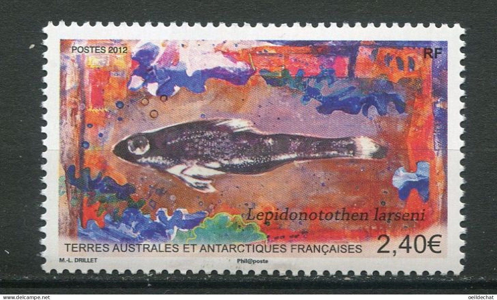 26344 Terres Australes Et Antarctiques Françaises  N°609** Poisson : Lepidonotothen Larseni  2012  TB - Neufs