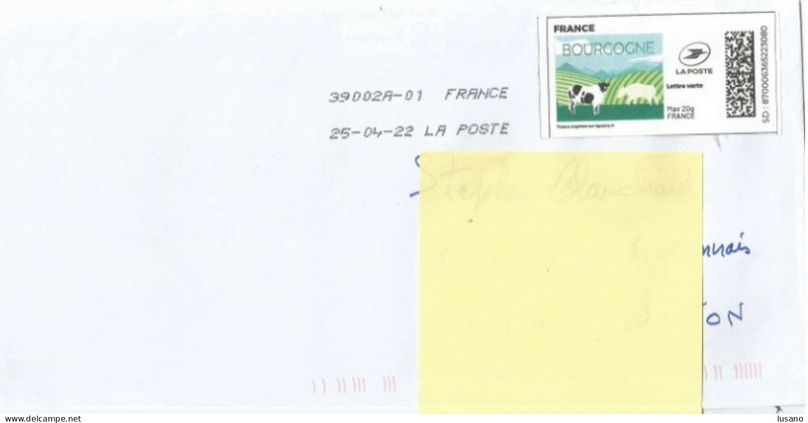 Montimbreligne Sur Enveloppe : Bourgogne - Vaches - Printable Stamps (Montimbrenligne)