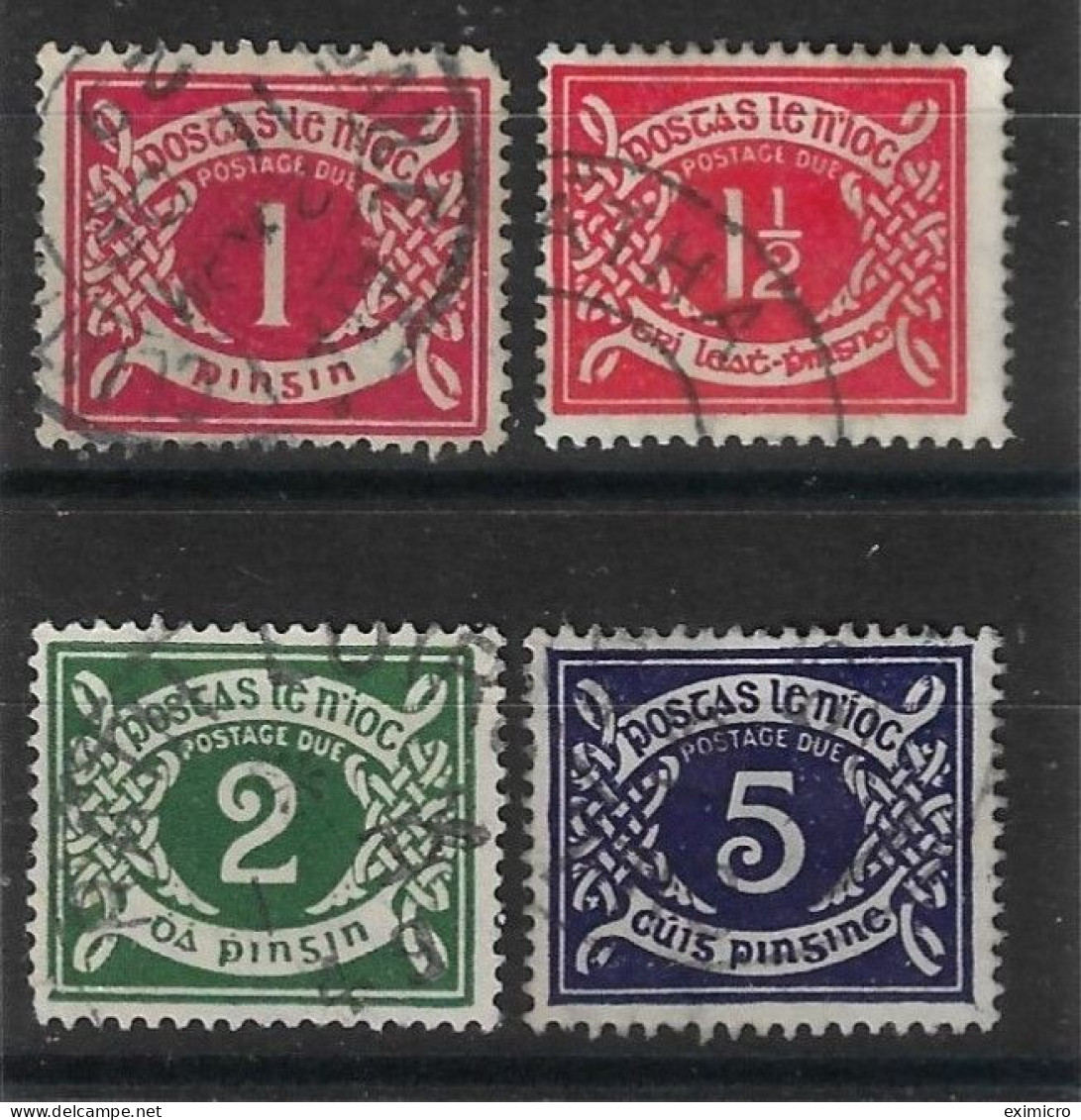 IRELAND 1940 - 1970 POSTAGE DUES 1d, 1½d, 2d, 5d SG D6, D7, D8, D10 FINE USED Cat £18+ - Portomarken