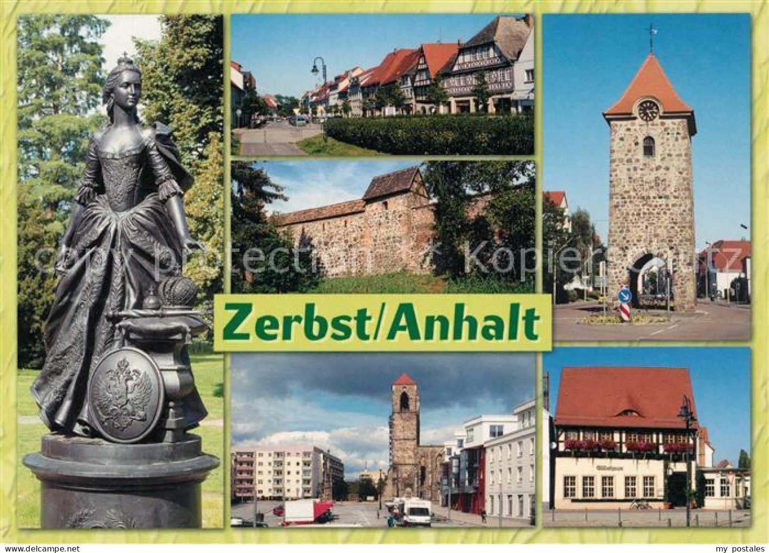 73205740 Zerbst Denkmal Katharina II. Geschaeftsstrasse Breite Markt Gildehaus Z - Zerbst