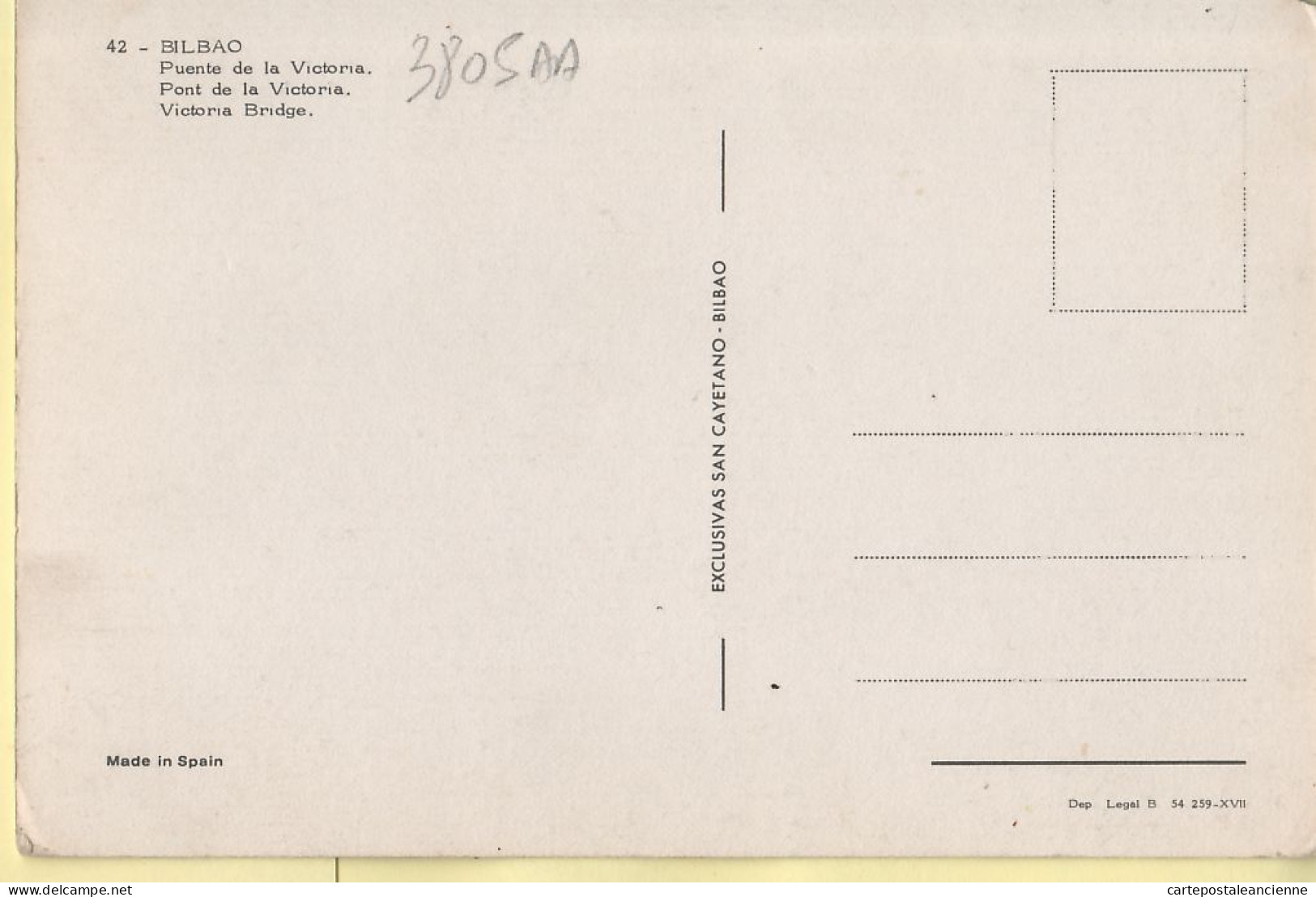 20262 / BILBAO Euskadi Vizcaya Puente VICTORIA Pont Bridge 1970s  SAN CAYETANO Espagne Spain Pais Vasco Pays Basque  - Vizcaya (Bilbao)