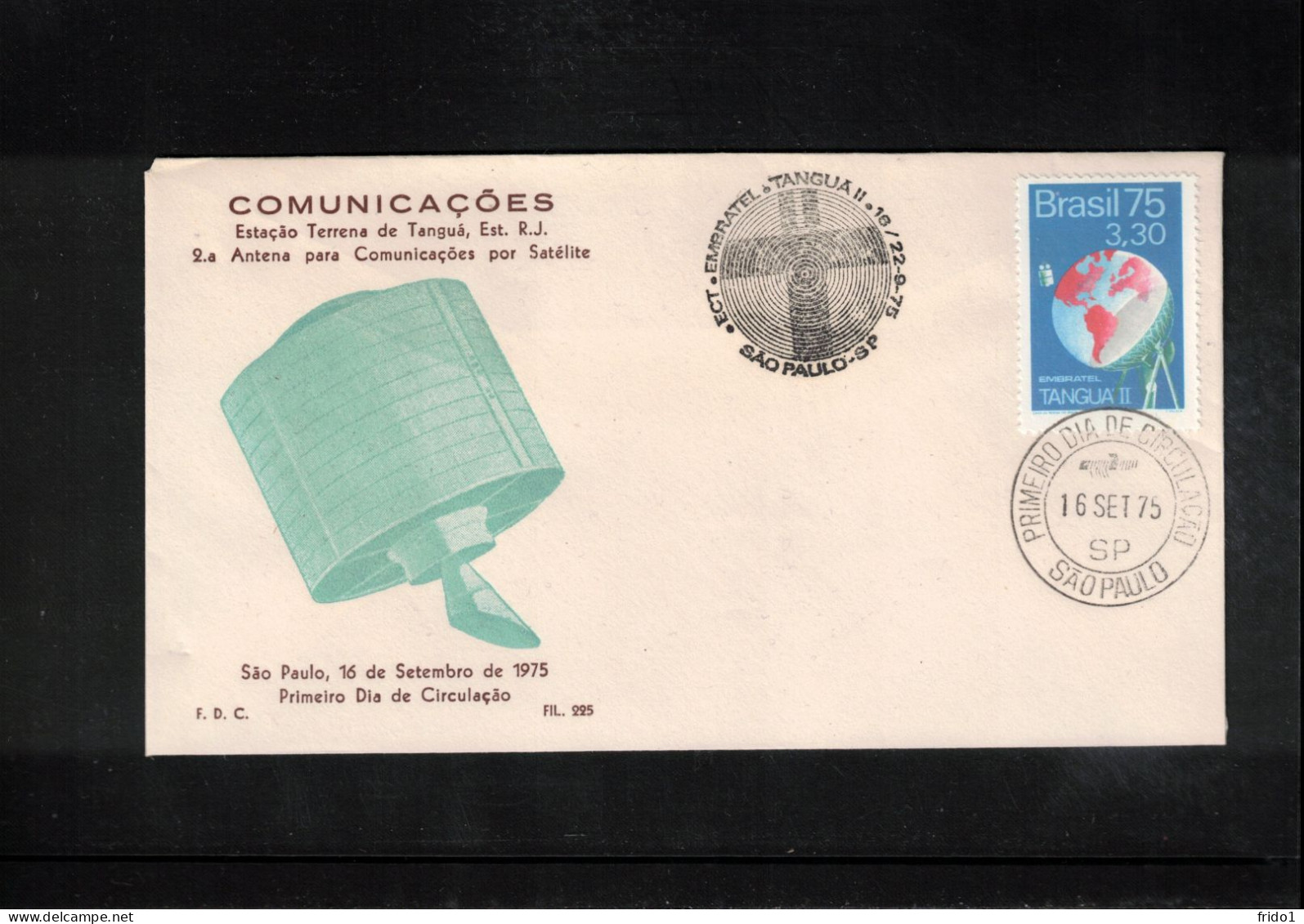 Brasil 1975 Space / Weltraum Communications Satellite Tangua II Interesting Cover FDC - South America