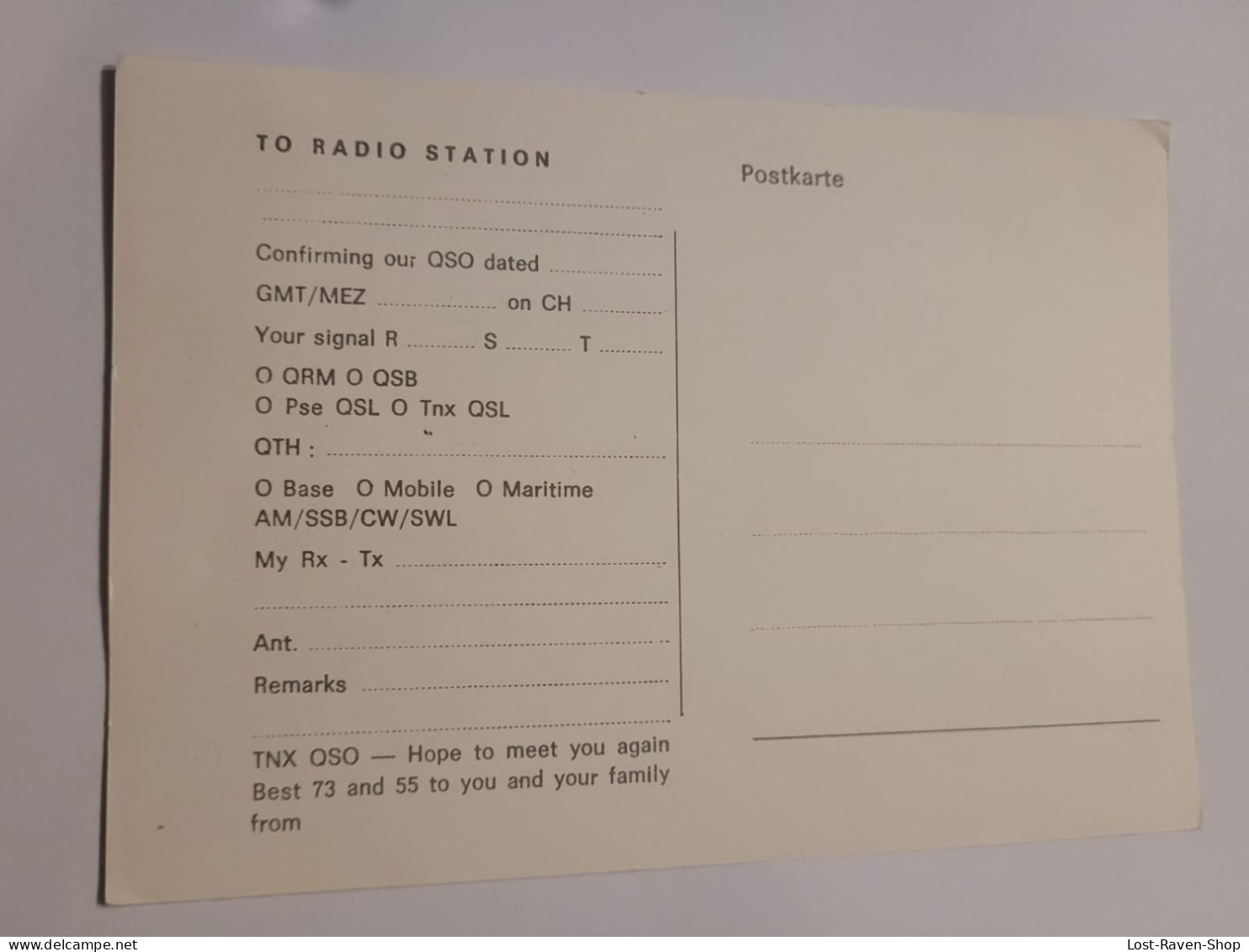 QSL Karte - CB-Radio-Station - Wanderfalke - Radio