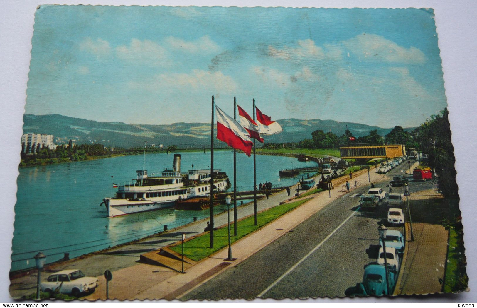 Linz An Der Donau, Anlegestelle Der DDSG Mit Blick In Das Mühlviertel - Linz