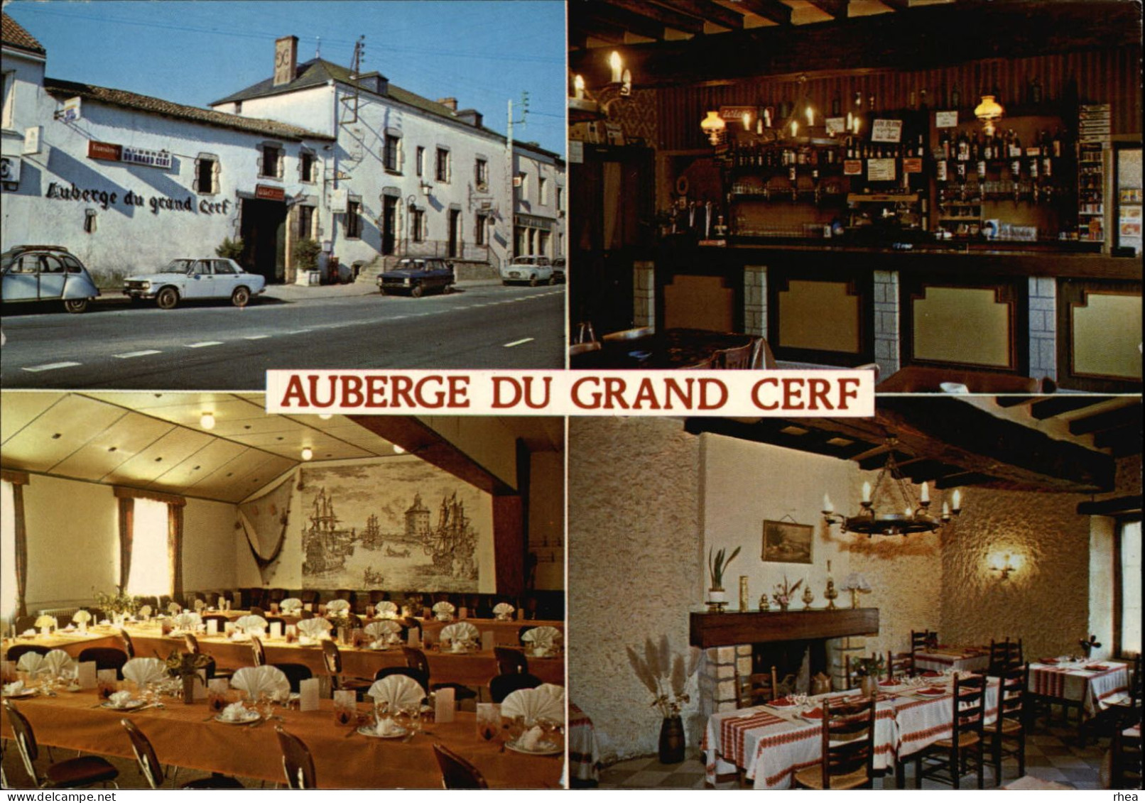 44 - AIGREFEUILLE - AUBERGE DU GRAND CERF - CARTE PUB - BAR - RESTAURANT - MULTI VUES - Aigrefeuille-sur-Maine