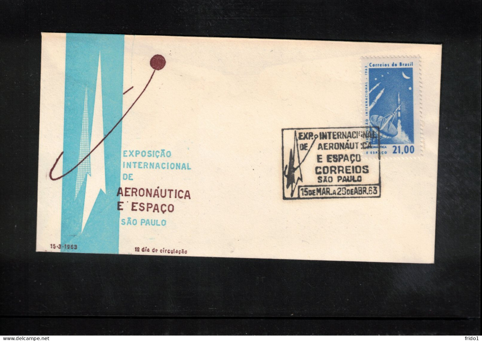 Brasil 1963 Space / Weltraum International Aeronautical Exhibition + Space Interesting Cover FDC - South America