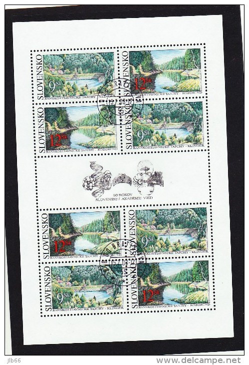 Blocs De 4X2 Timbres 2003 Lacs  YT 397/398 Oblitéré /  Sheet  2003 Used  Mi 463/464 - Blokken & Velletjes