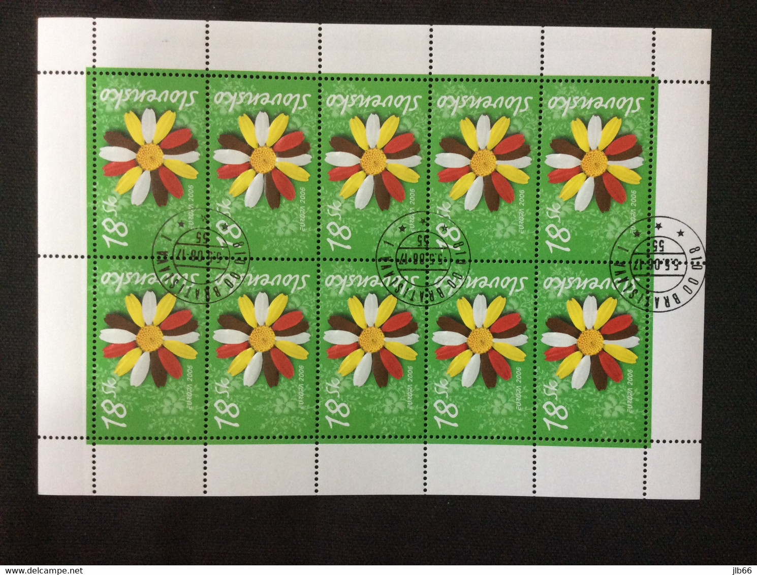 Bloc De 10 Timbres Europa Slovaquie 2006 Oblitéré YT 462 Intégration  Sheet  Used  Mi 534 - Blocks & Kleinbögen