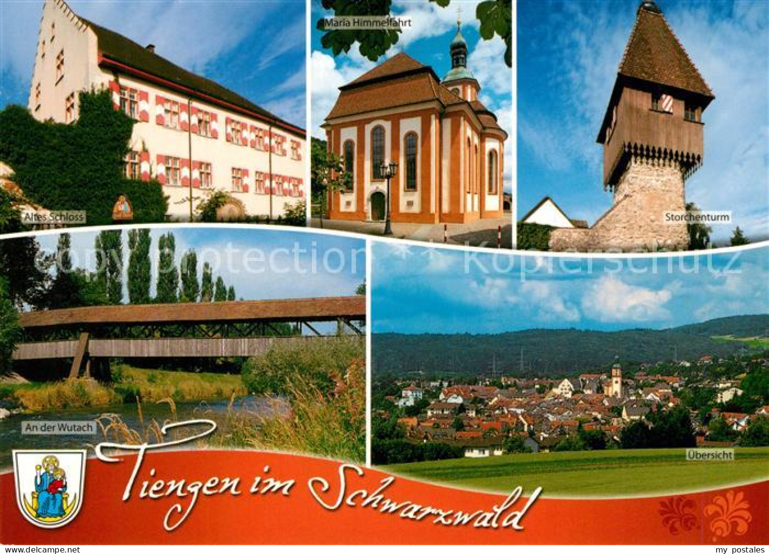 73204978 Tiengen Waldshut Altes Schloss Storchenturm Wutach Maria-Himmelfahrt  T - Waldshut-Tiengen