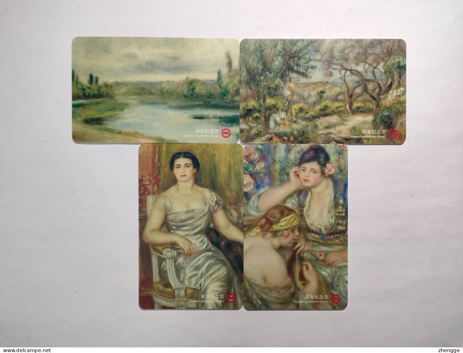 China Transport Cards, Renoir Painting, 6000ex, Metro Card, Shanghai City, (4pcs) - Ohne Zuordnung