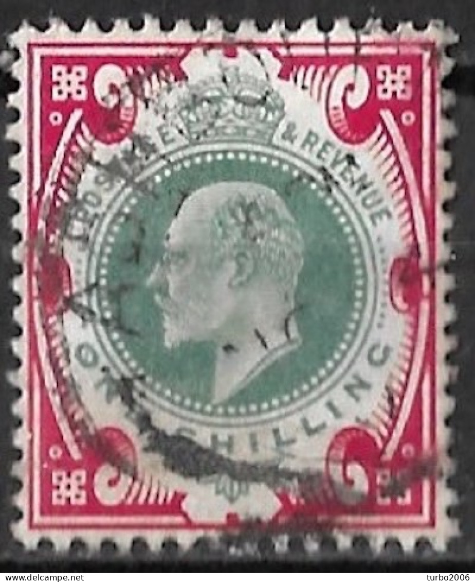 G.B. 1902 / 13 King Edward VII 1 Sh Red / Green Michel 114 A - Used Stamps