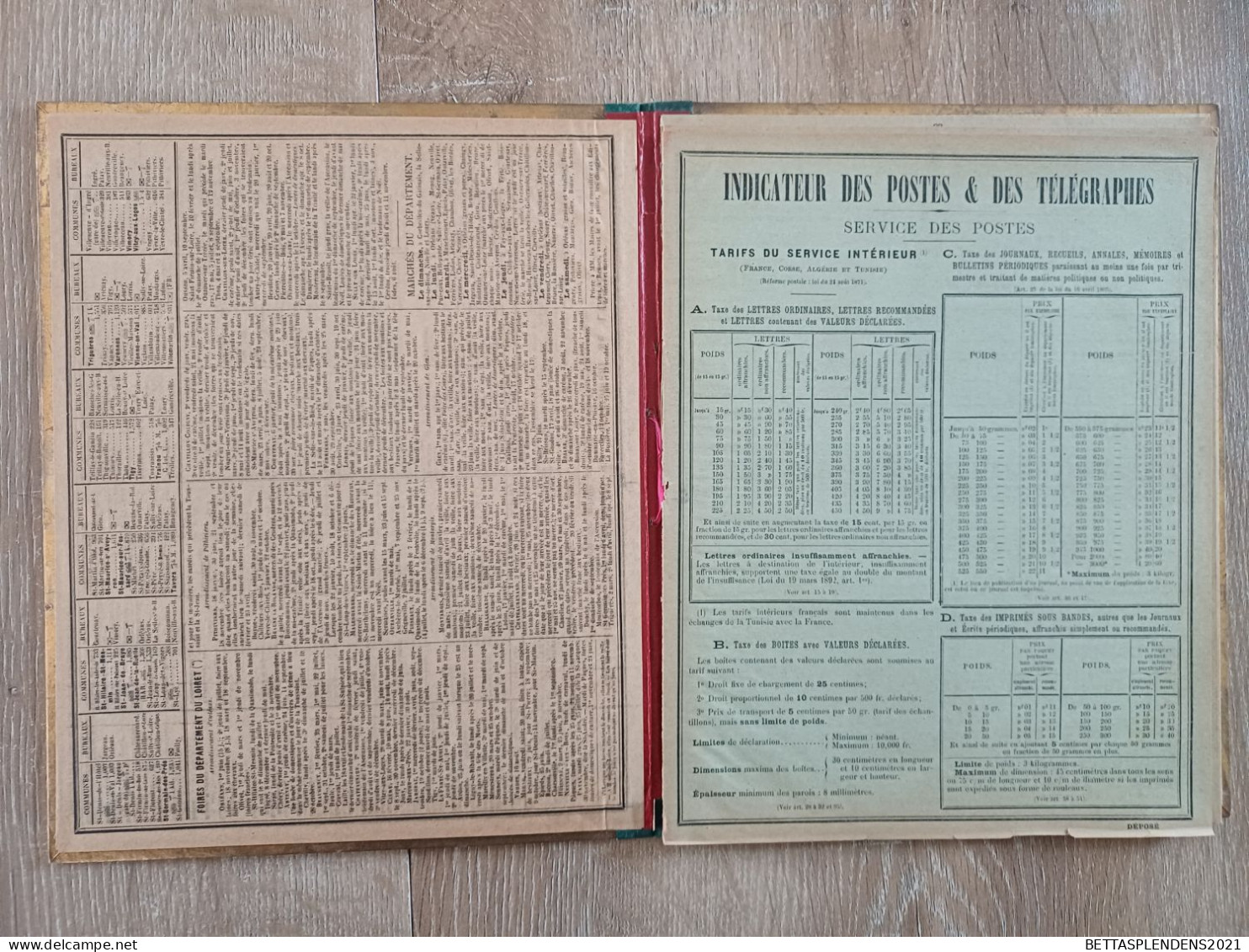 Calendrier 1899 - Carte Télégraphes & Chemins De Fer Du Loiret -  Organis Militaire De La France - Diff. Corps D'Armée - Formato Grande : ...-1900