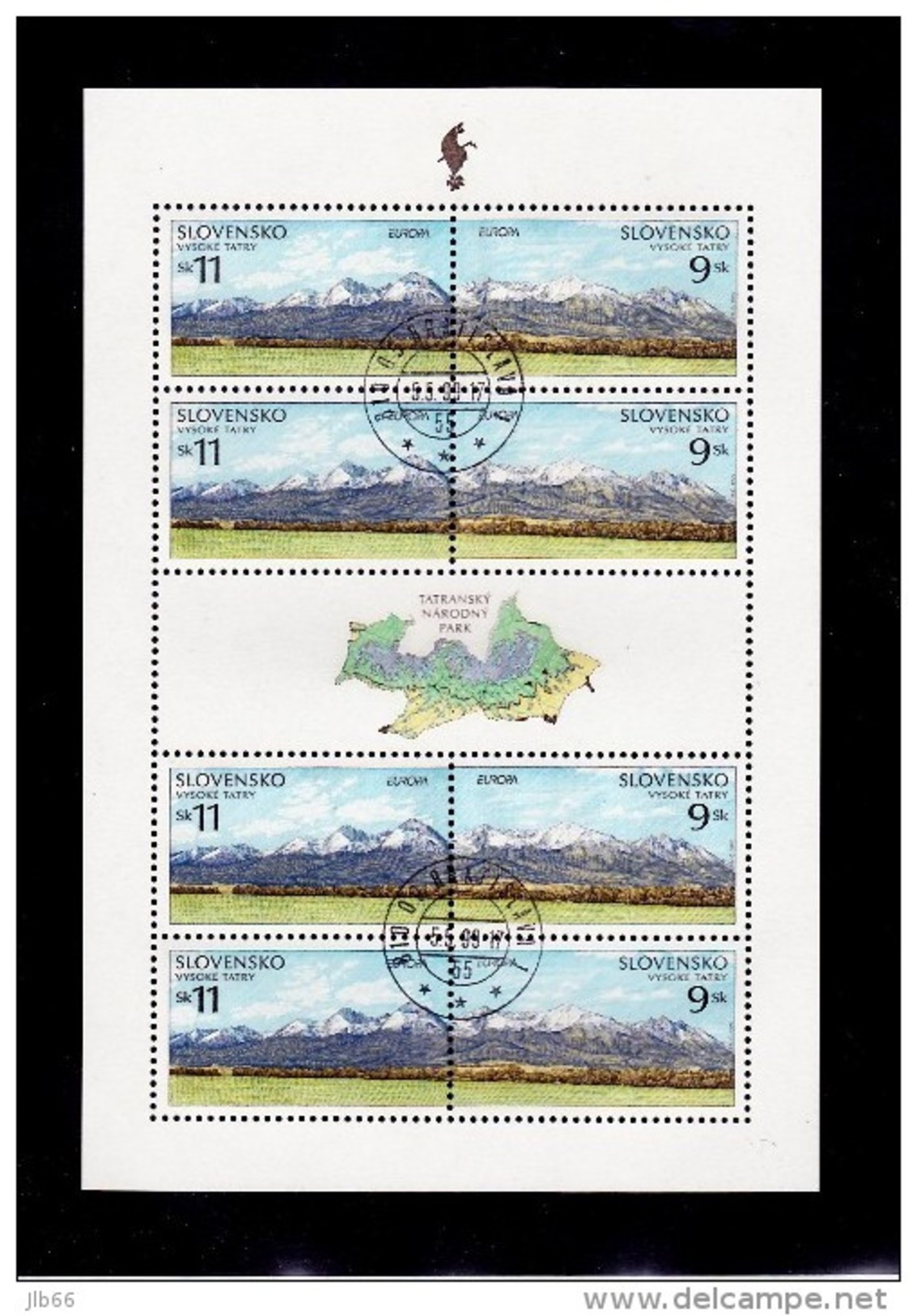Bloc 4X2 Timbres Europa 1999 Oblitéré YT 294/295 / Sheet Europa 1999 Used Mi 337/338 - Used Stamps