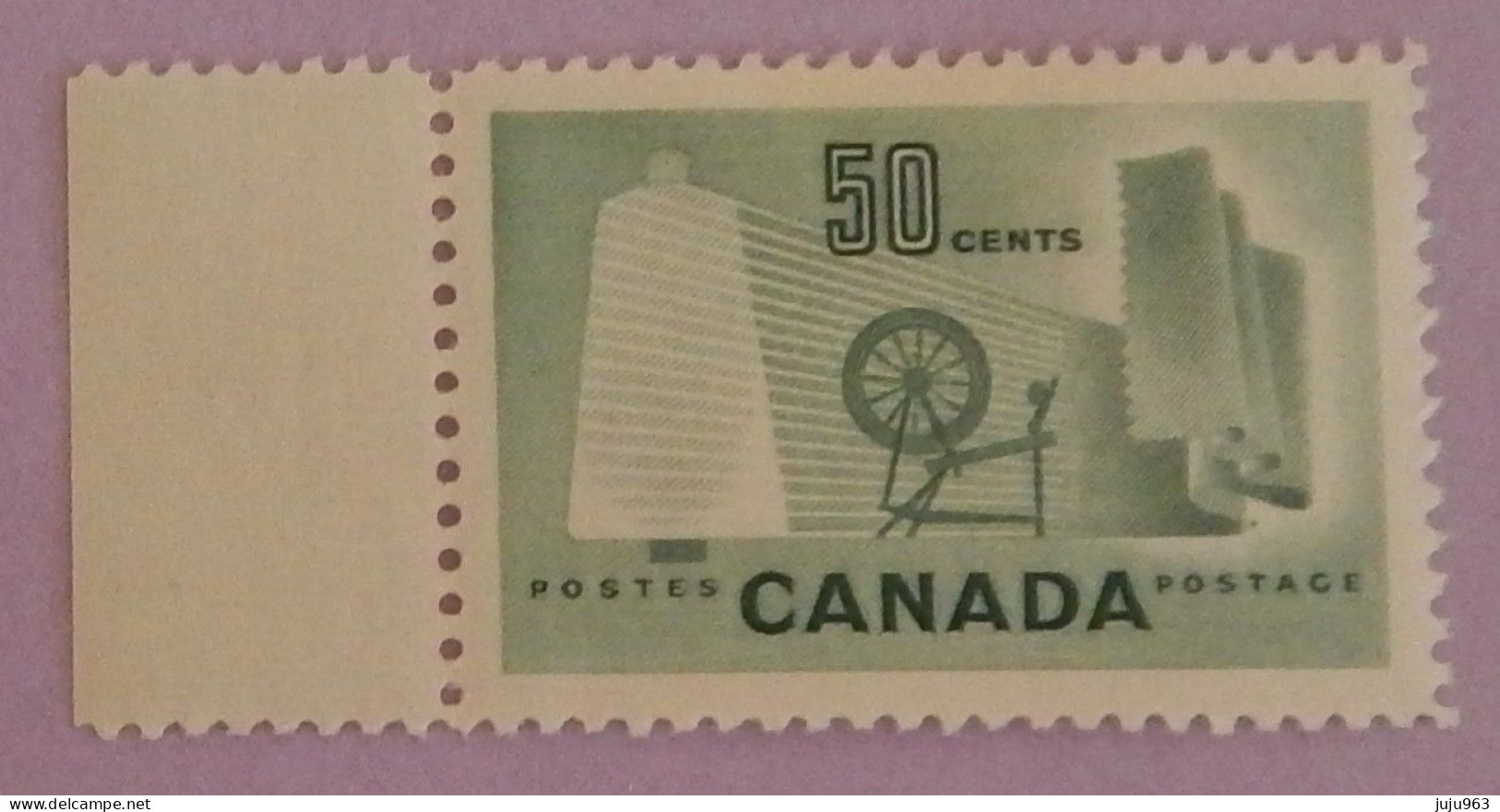 CANADA YT 266 NEUF*MH AVEC BDF "INDUSTRIE TEXTILE" ANNÉE 1953 - Unused Stamps